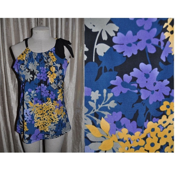 Fenn Wright Manson Tops - FENN WRIGHT MANSON Floral Shoulder Tie Tank Top D1